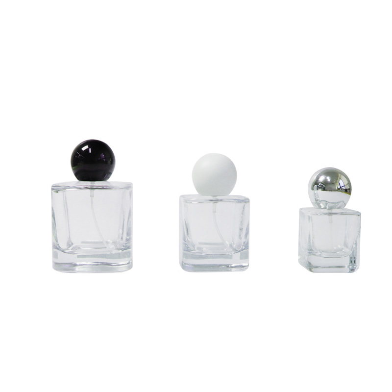 30ml 50ml 100ml Sticle de parfum din sticlă pătrată transparentă cu fund gros